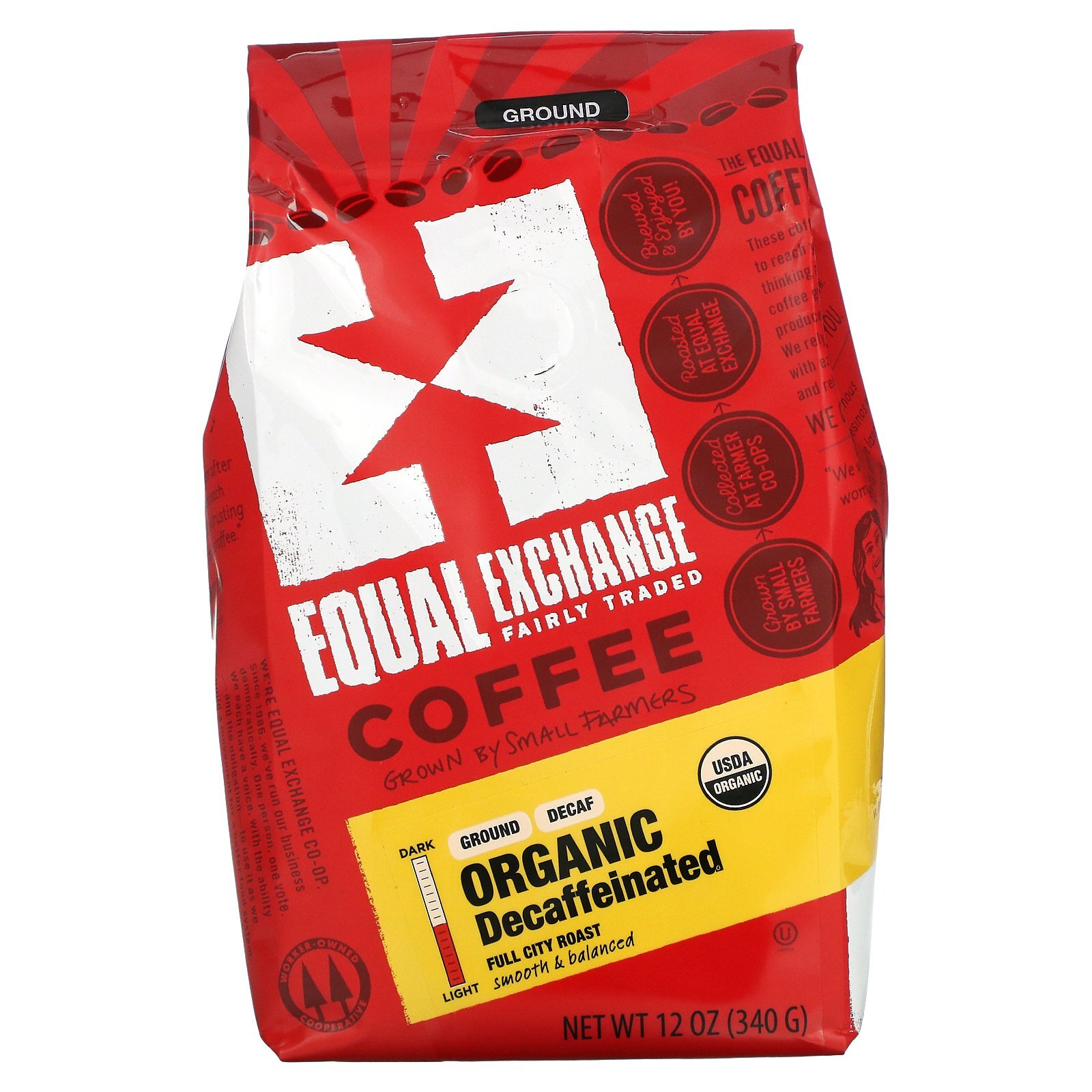 Organic Coffee, Ground, Full City Roast, Decaffeinated, 12 oz (340 g) gallery