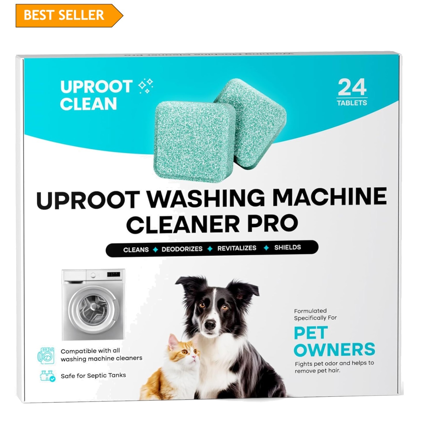 Pet Owner's Choice: 24 Count Washing Machine Cleaner Tablets - Compatible & Safe gallery