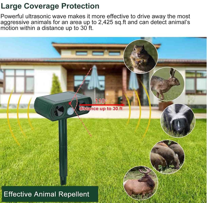 For Ultrasonic Mouse Repellent Squirrel Repeller Rodent Detector Rat Deter US gallery