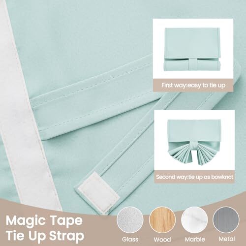Sightlight French Door Curtains, Privacy Door Curtains for 12 x 70 | 1P Aqua gallery