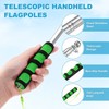 1-Pack Telescopic Handheld Flagpole, 5.2ft/1.6m Stainless Steel Pole [Green] gallery