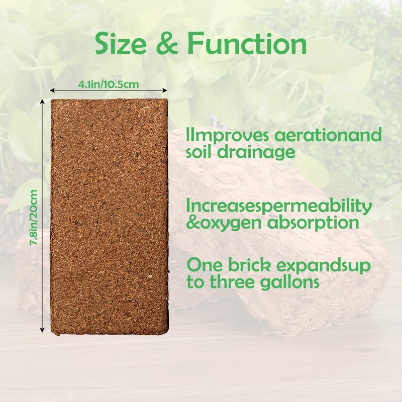 10 Compressed Coconut Coir Bricks, Coconut Coir Potting Soil for Gardening gallery