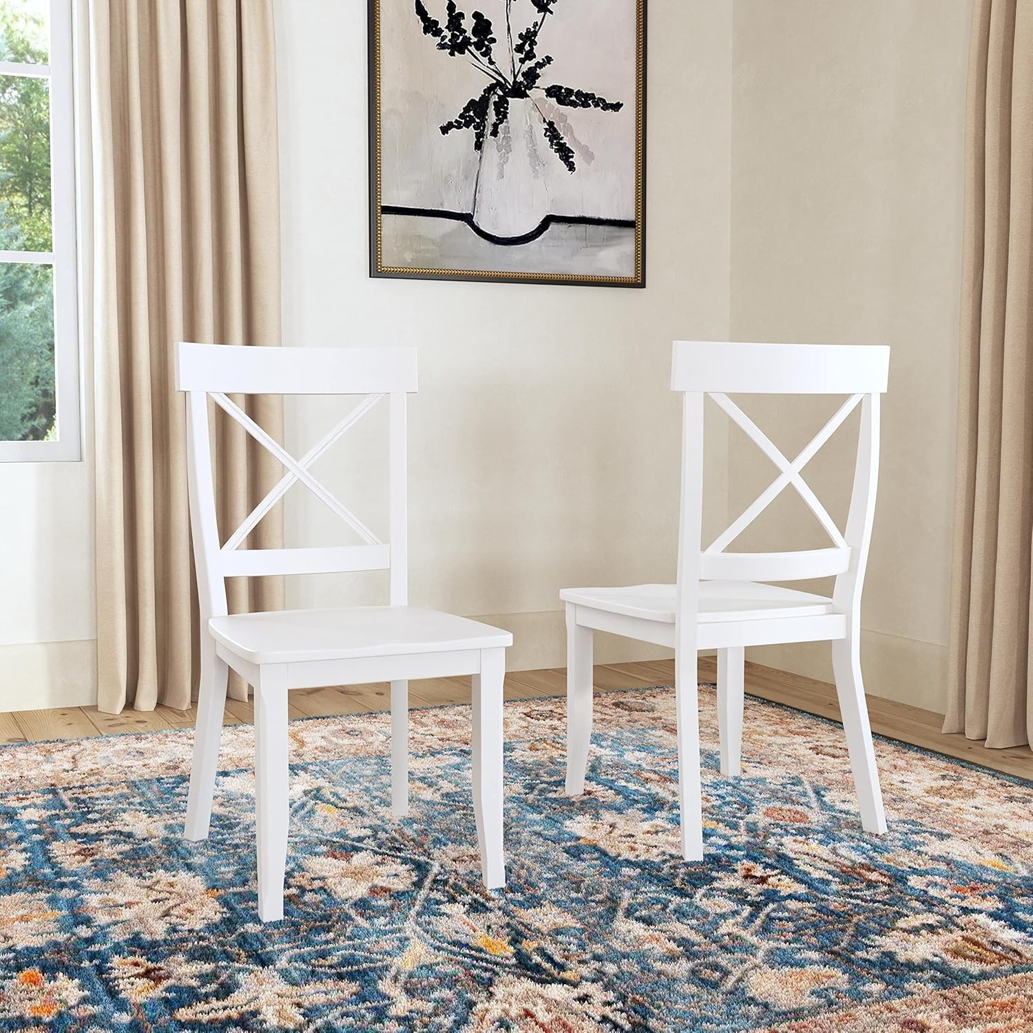 Homestyles Warwick Off White Dining Chairs - Set of 2 gallery
