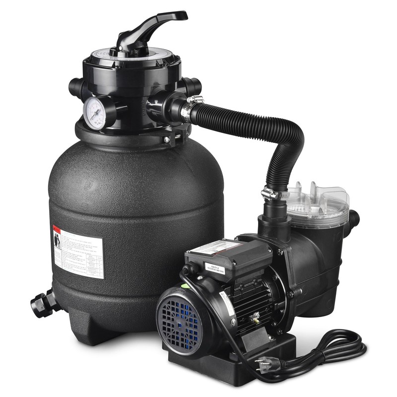 Yescom 12" Sand Filter Pump for Above Ground Pool 4-Way Valve 2640GPH 3/4HP w/ gallery