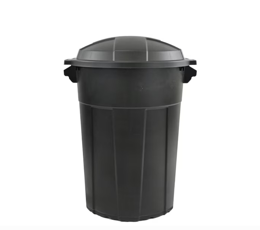Project Source Black 32 Gal Wheeled Trash Can Detached Lid gallery
