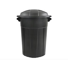 Project Source Black 32 Gal Wheeled Trash Can Detached Lid