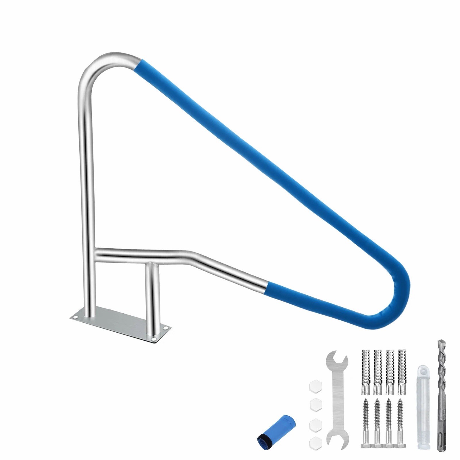 55"x32" Inground Swimming Pool Handrail 375lb 304 Stainless Steel Pool Step Rail gallery