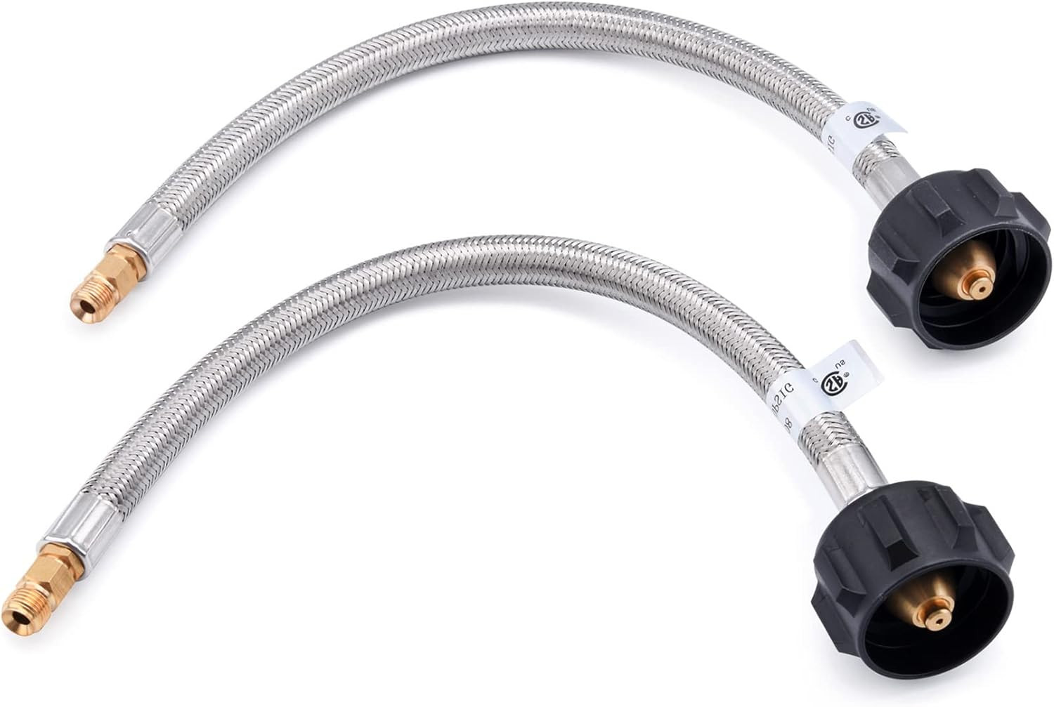18Inch RV Propane Pigtail Hose Stainless Steel Braid Connector with Type 1 Conne gallery