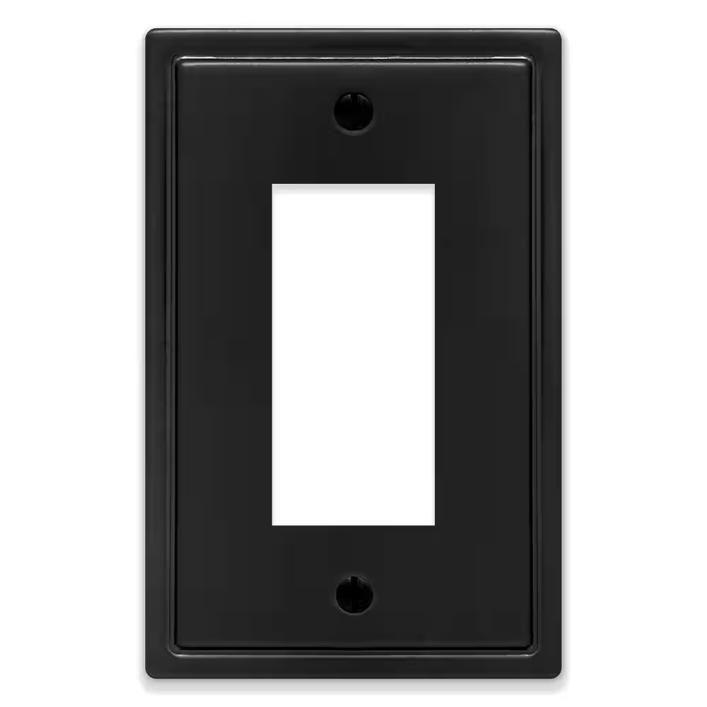 Sinclair Matte Black 1-Gang Decorator/Rocker Wall Plate gallery