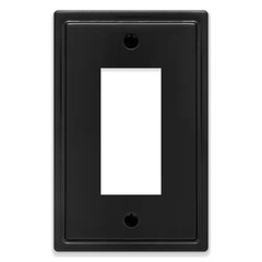 Sinclair Matte Black 1-Gang Decorator/Rocker Wall Plate