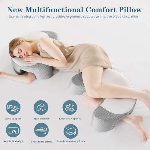Side Sleeper Pillow with Arm Hole, Upgraded Shoulder Relief System for Neck Pain gallery