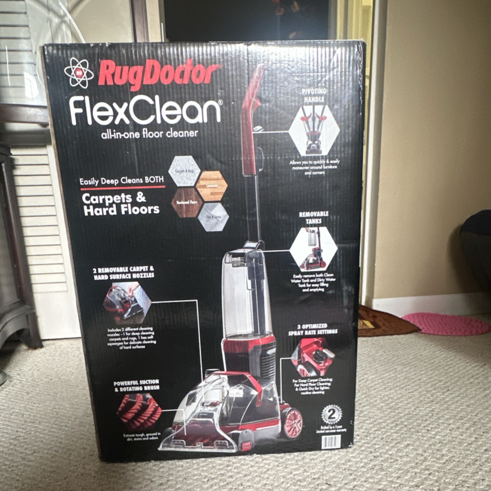 Rug Doctor FlexClean Upright All-in-One Floor Cleaner, Carpet & Edge Cleaning gallery
