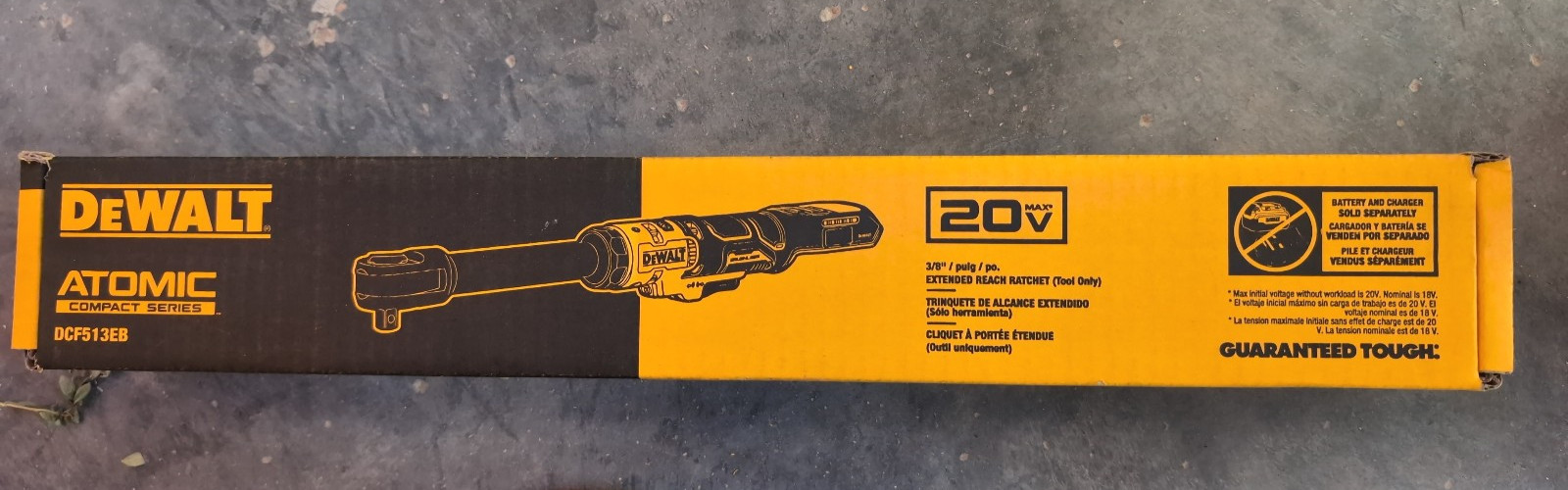 DeWALT Atomic Compact 20V MAX Brushless 3/8'' EXTENDED REACH Ratchet DCF513EB gallery