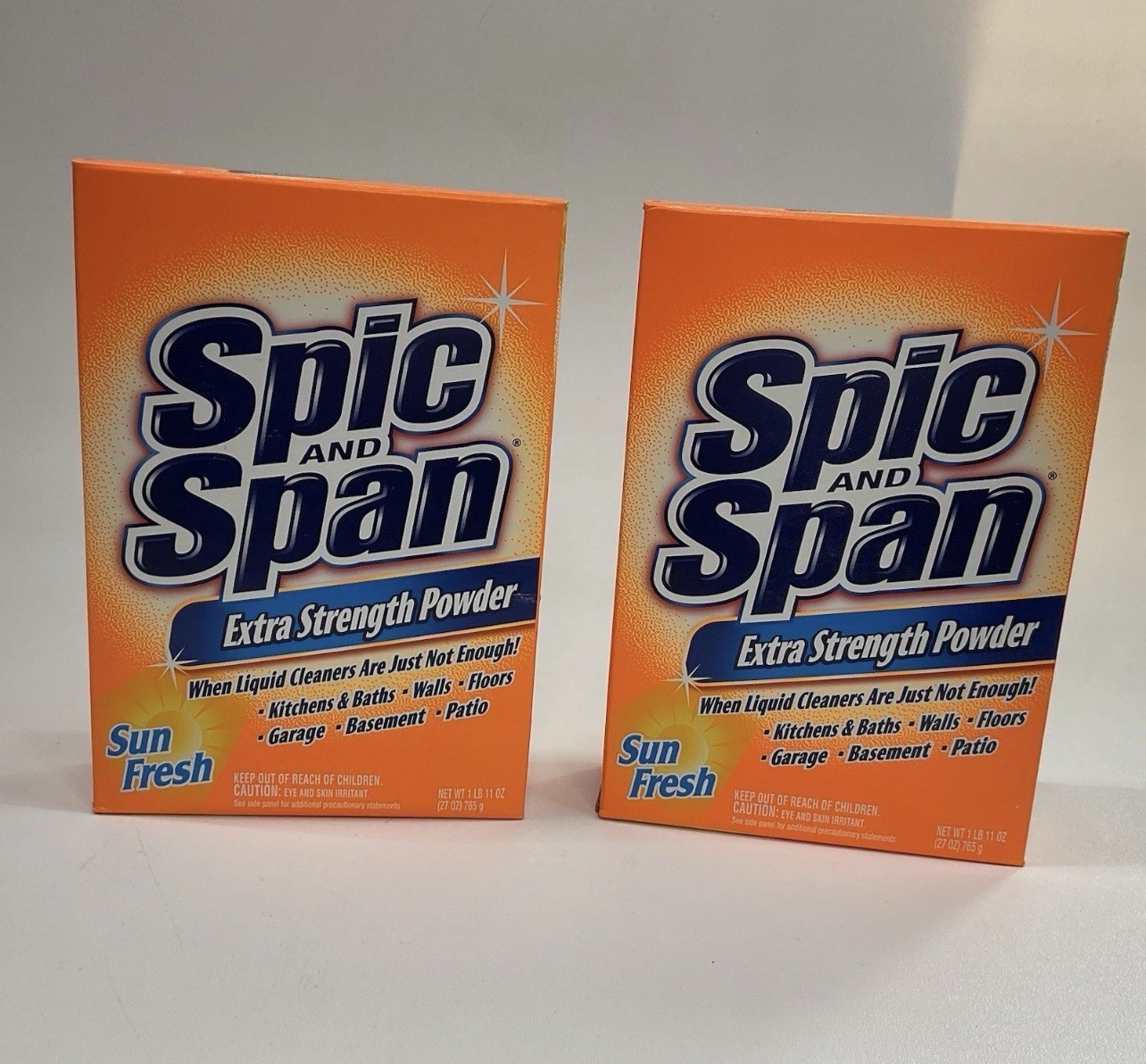 2 Spic and Span Extra Strength Powder Sun Fresh 27 OZ 1lb 11 oz NOS Discontinued gallery