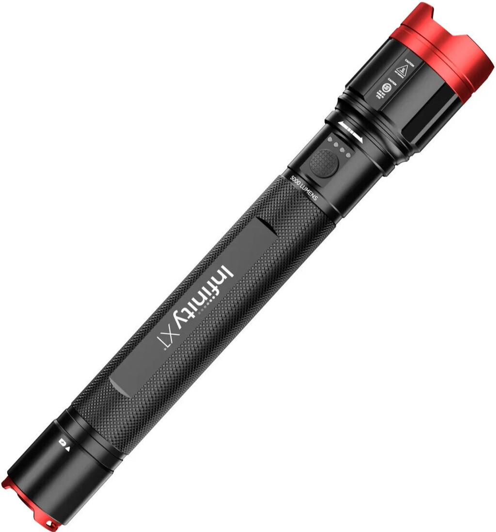 Infinity X1 5000L Flashlight Dual Power Focusing Rechargeable 3 Mode Torch Light gallery