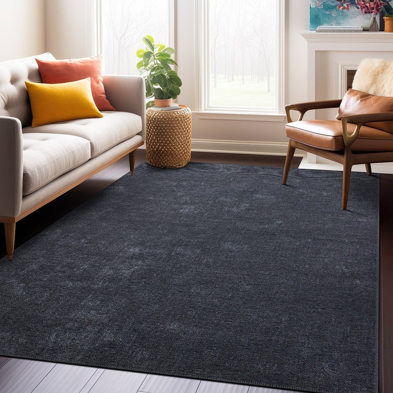 Rugshop Carpet Contemporary Solid Machine Washable Rugs Runners Living Room Rugs gallery
