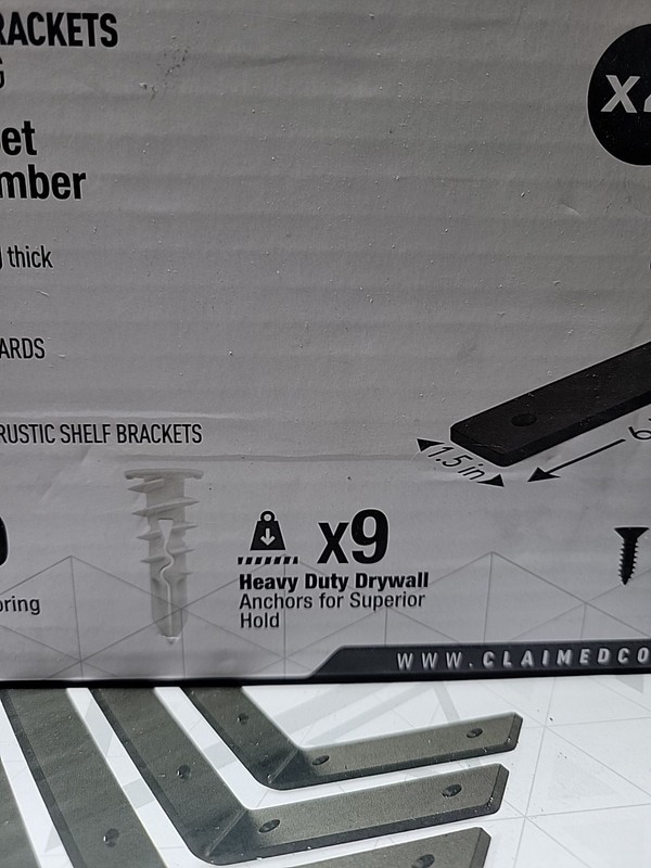 Versatile 8" X 6" Wall-Mount Shelf Brackets Heavy-Duty Iron, 250 lbs Capacity gallery