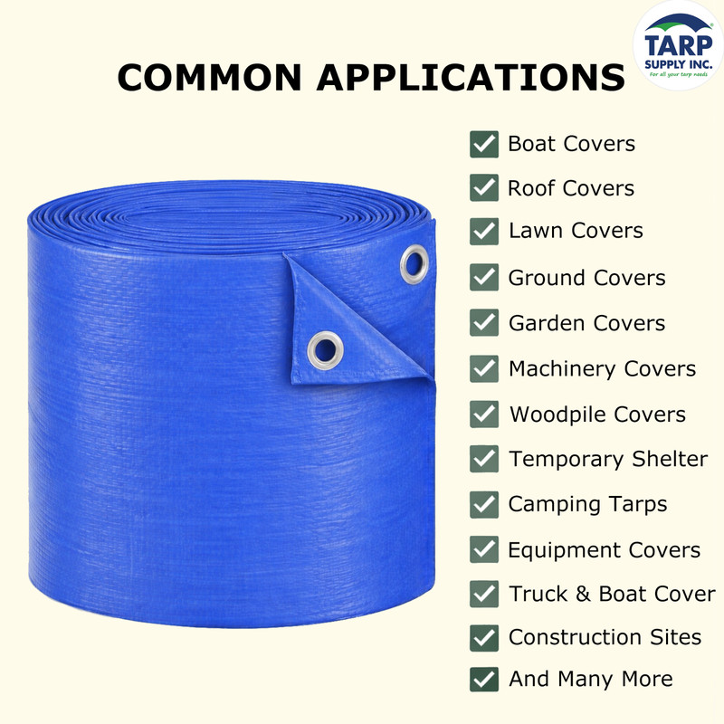 Tarp Supply Blue Poly Tarp With Grommets gallery