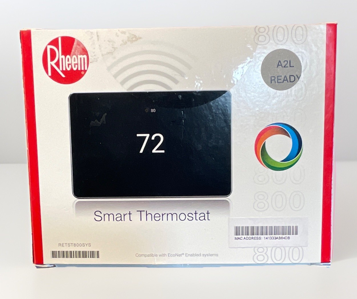 Rheem RETST800SYS EcoNet Wi‑Fi Smart Thermostat Touchscreen Black gallery