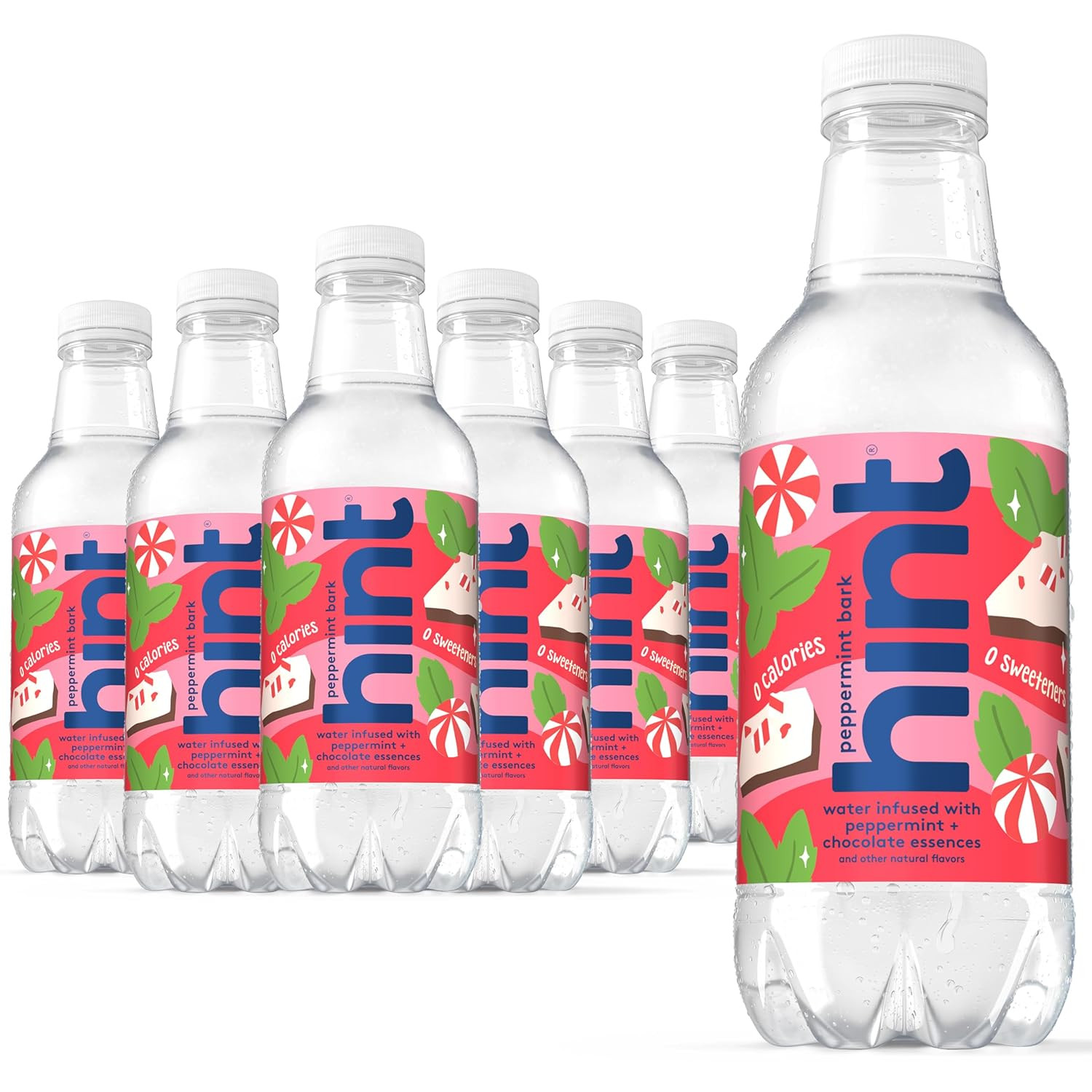 Fruit-Infused Bottled Water, Peppermint Bark- Sugar Free Flavored Water with Zer gallery