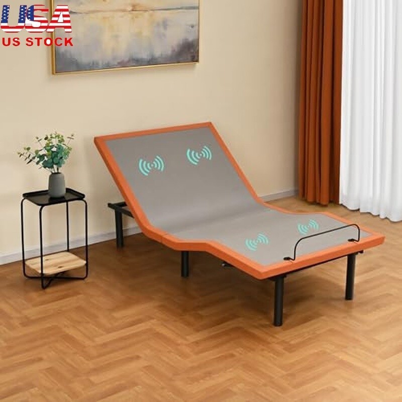 Adjustable Bed Frame Twin XL Electric Base W/ Massage USB Ports Remote Light Hot gallery