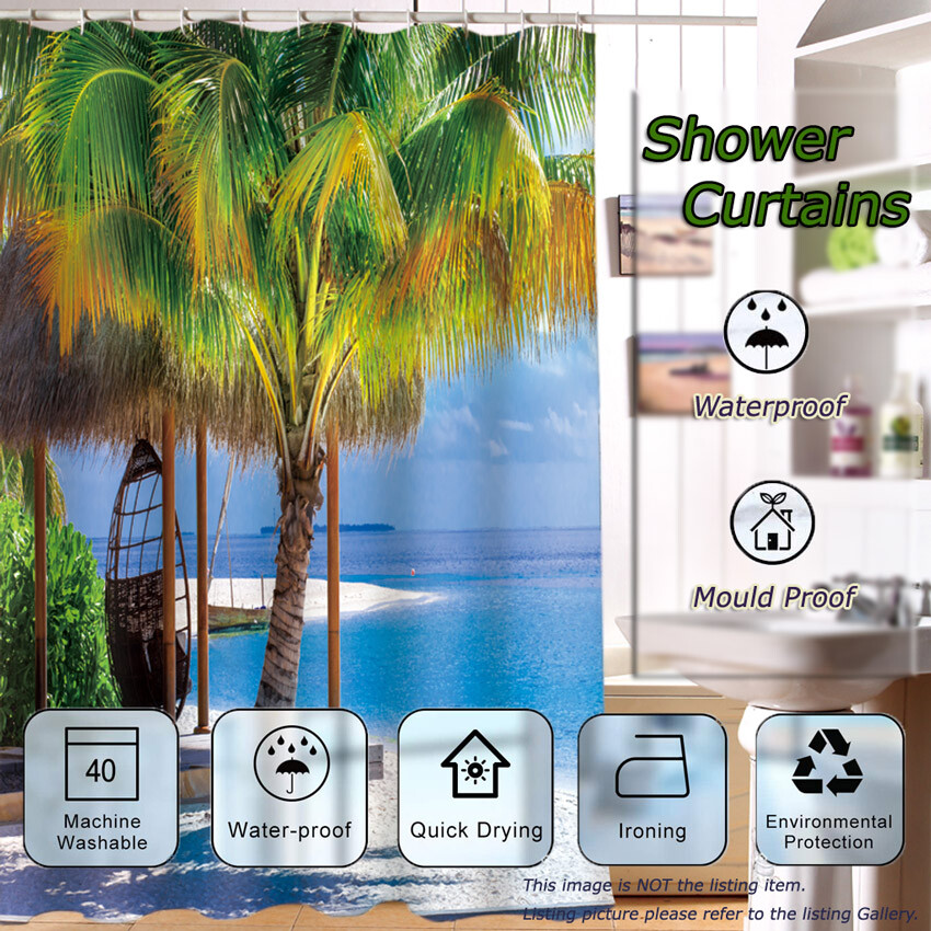 Quadrilateral And Hexagon 3D Shower Curtain Polyester Bathroom Decor Waterproof gallery