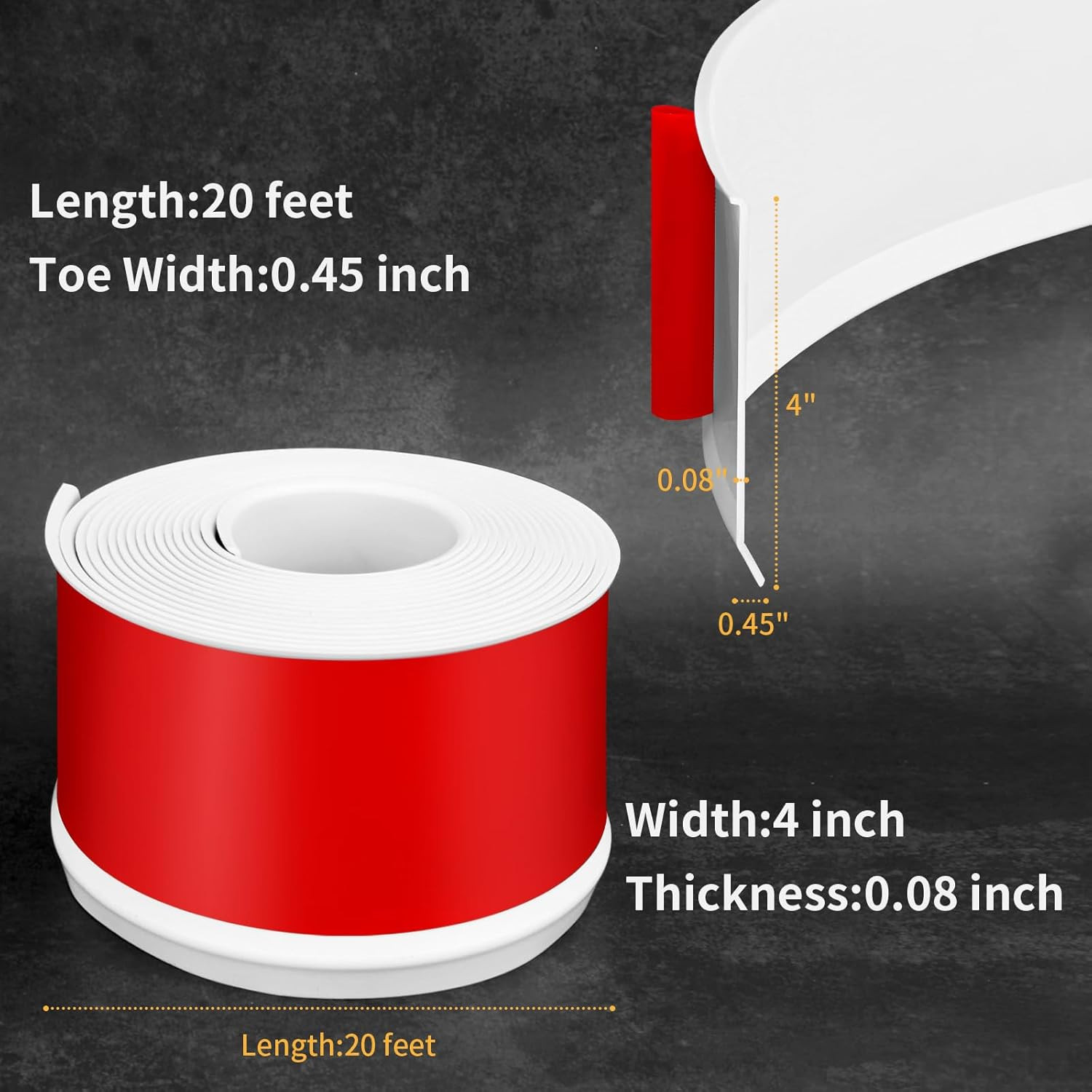 Flexible Baseboard Molding Trim 4 Inch Self-Adhesive Vinyl Wall Base Peel and St gallery
