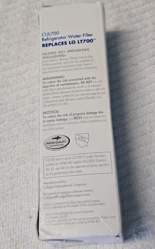 Refrigerator Water Filter Replacement Fit LG LT700P French Door 6 Months 1 Pack gallery