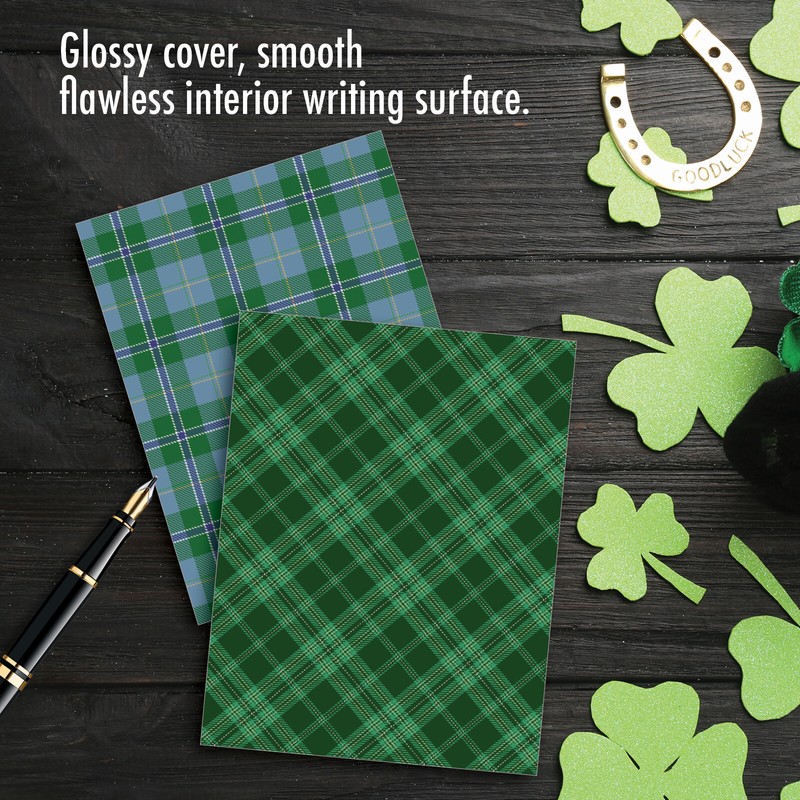 20 Asst'd St. Patrick's Day Notecards w/ Envelopes(2 of Each) Irish Tartan gallery