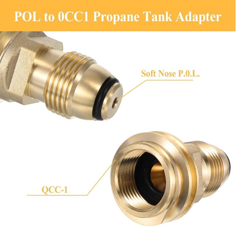1-4pc Propane Tank Refill Adapter Convert POL LP Valve to QCC1/Type1 Regualtor gallery