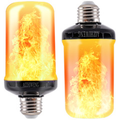Led Flame Light Bulb, 2 Pack E26 Flickering Light Bulbs with 4 Modes Flickering