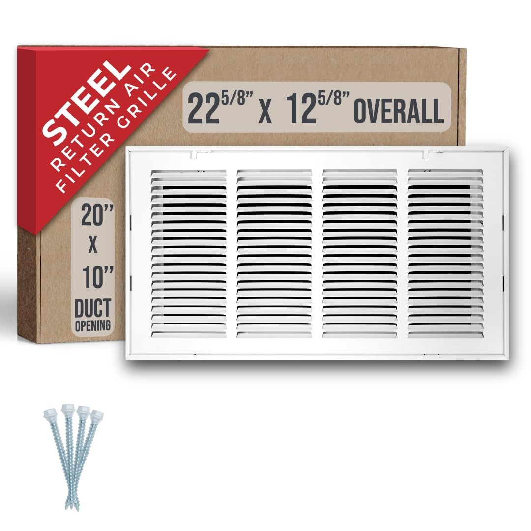 20x10 Return Air Filter Grille Removable Door White HVAC Vent Cover 20x10 gallery