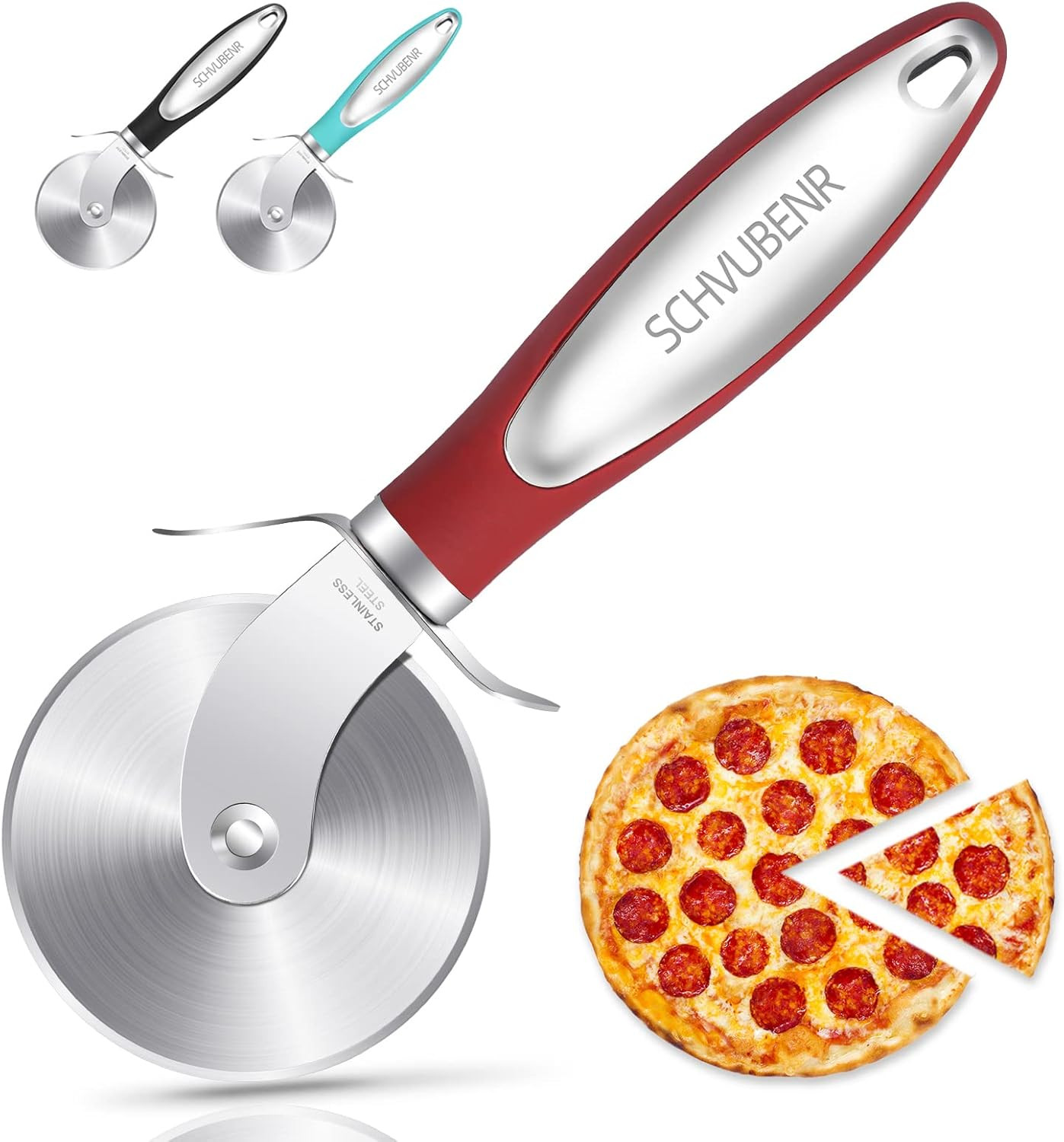 Premium Pizza Cutter Wheel Stainless Steel Sharp Easy Clean Large Small Pizza gallery