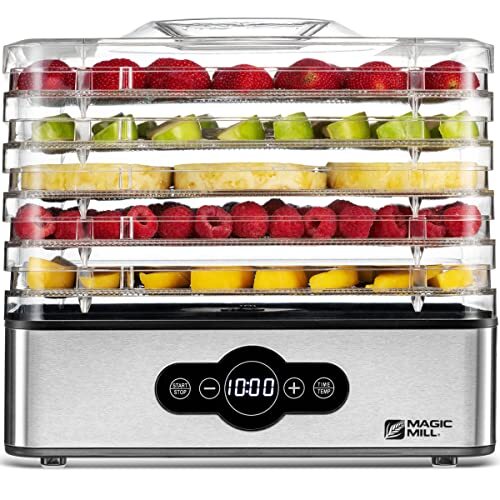 Magic Mill Food Dehydrator Machine 5 Stackable Stainless Steel Trays Jerky Dryer gallery
