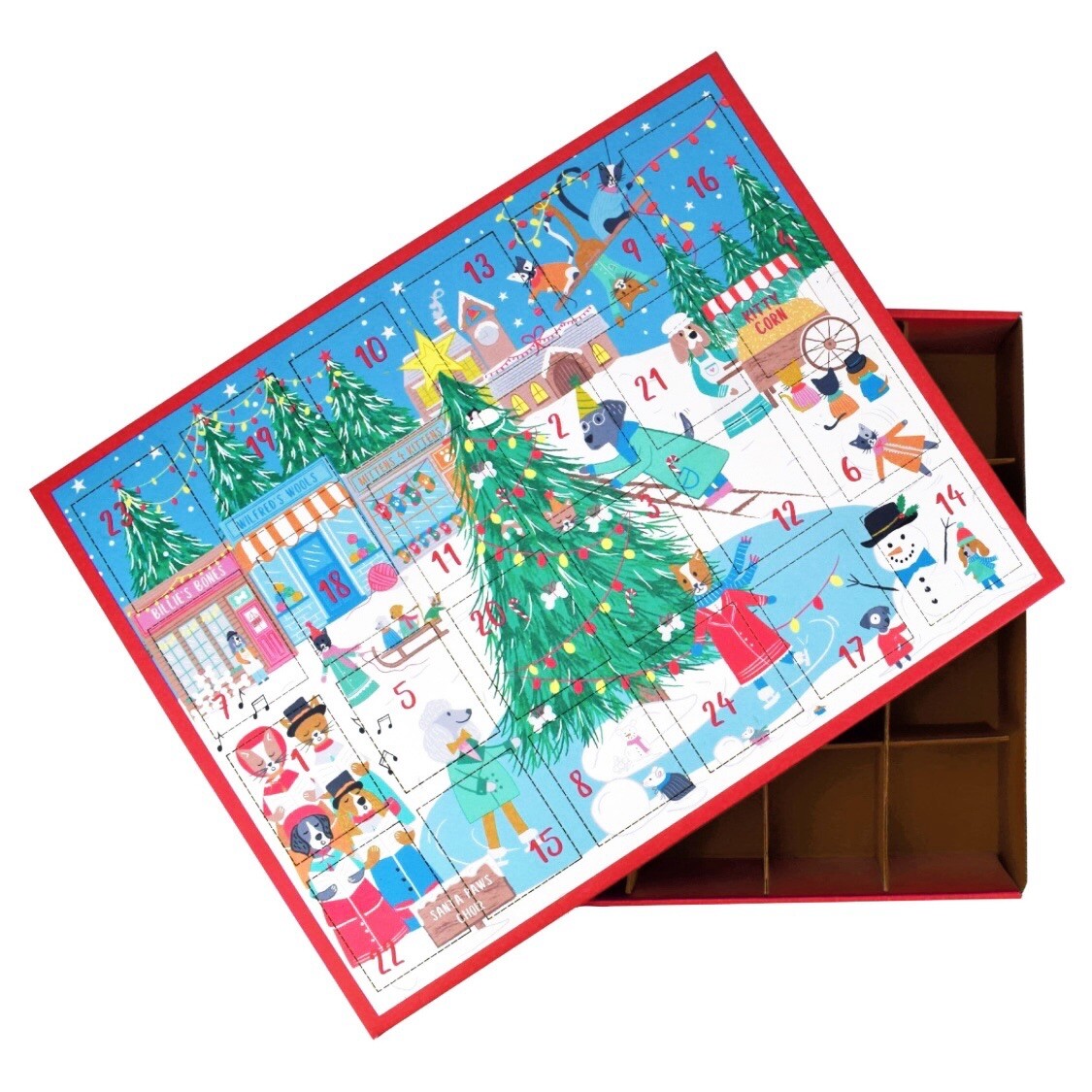 Christmas Advent Calendar Box DIY Countdown To Christmas Box 24 Days Dog Theme gallery