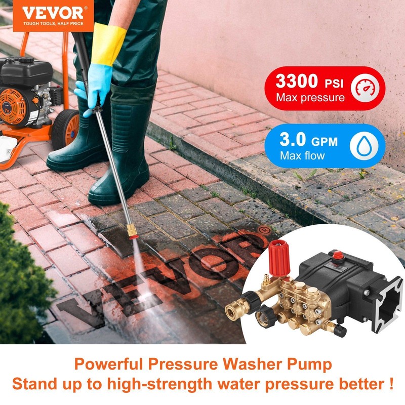 Triplex Replacement Pump 3700PSI 2.5GPM 3/4in Shaft gallery