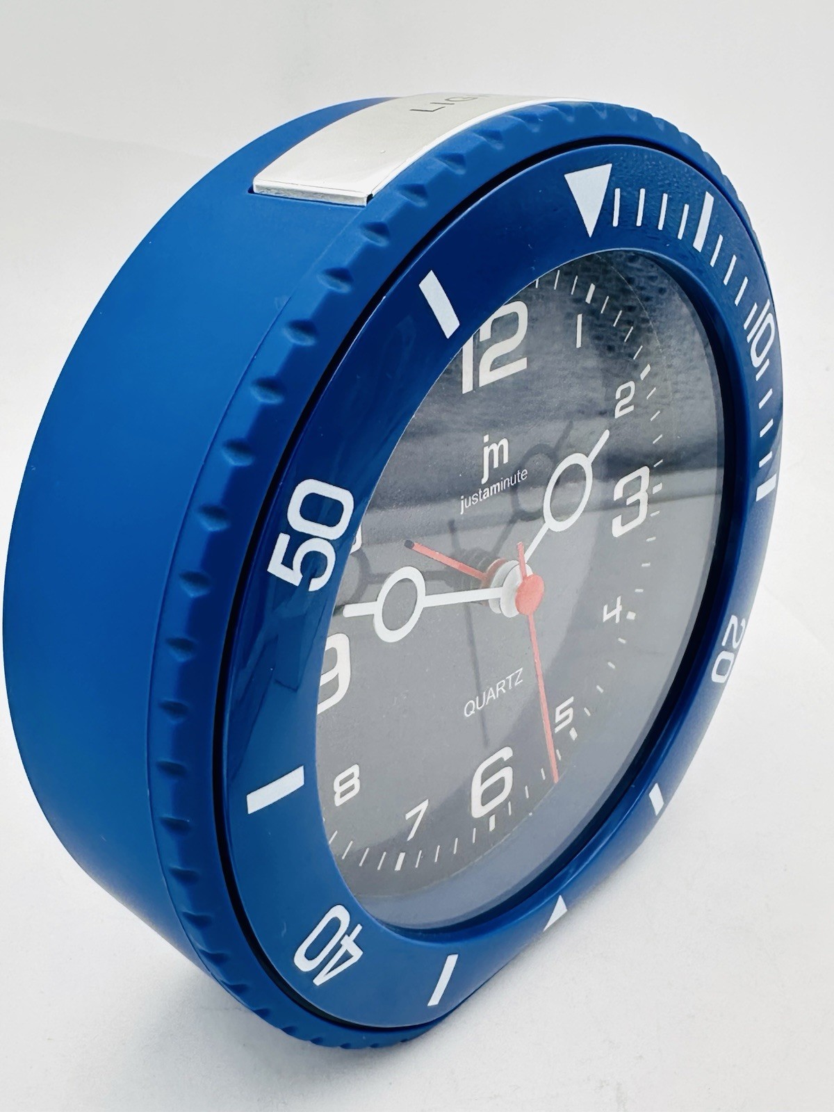 JustMinute By Lowell Quartz Alarm Clock 13cm With Ringtone BLUE Brand New gallery