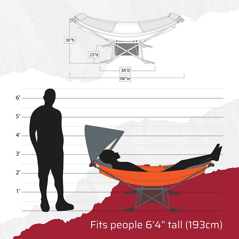Outdoor Camping Hammock With Stand Portable Folding Hammock For Beach Camping gallery