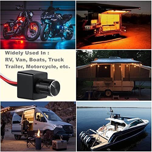 12V Dimmer Switch, RV Light Dimmer High Side PWM Dimming Switch for Boat Camper gallery