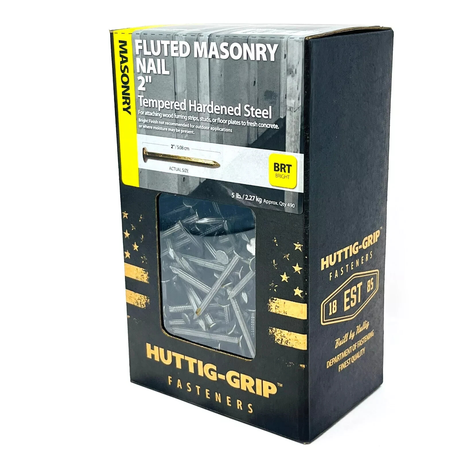 Huttig Grip 6d Fluted Masonry Nail 2 in Wood to Concrete HGN2FM5 5 lb 490 Nails gallery