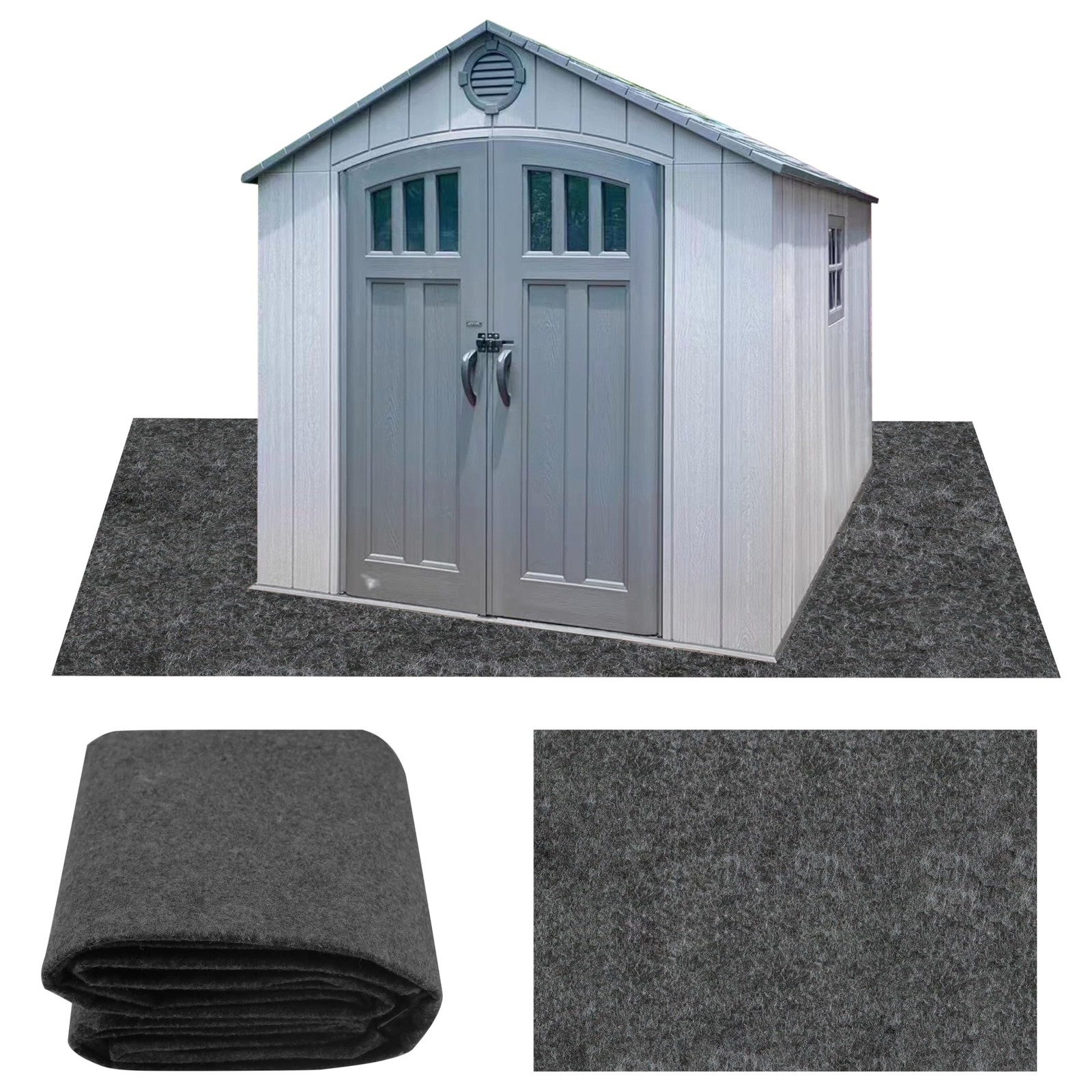 Waterproof Outdoor Storage Shed Mat 8.2x10.2ft with Non-Slip Backing gallery