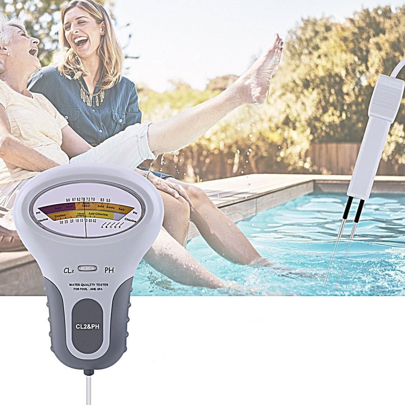 Swimming Pool Kit Meter Chlorine Digital PH Water Quality Tester Level MonitorOY gallery