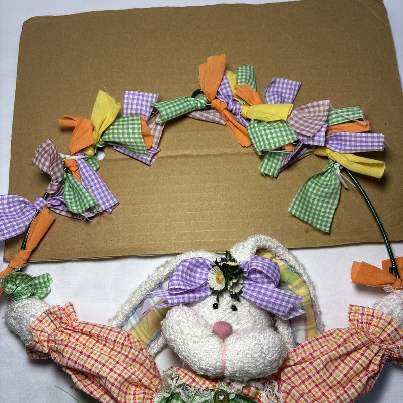 Spring Easter Plush Bunny Door Decor Rabbit Garland Home Party Wall Hanging gallery