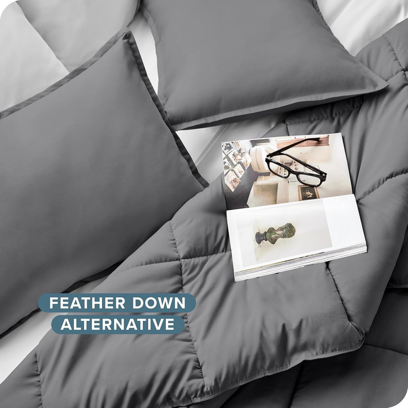 Comforter Set - Twin Extra Long Size - Ultra-Soft - Goose down Alternative - Pre gallery