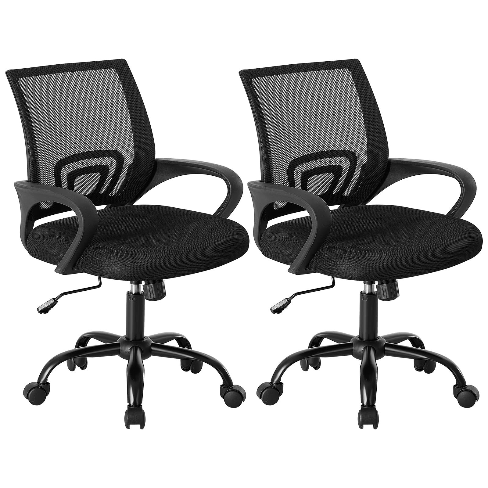 OLIXIS Office Desk Chair - Ergonomic Mid Back with Lumbar Support & Rocking M... gallery