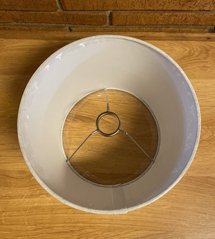THRESHOLD Small Linen Replacement Lamp Shade Light Gray 8 x 10 x 7 in NEW gallery