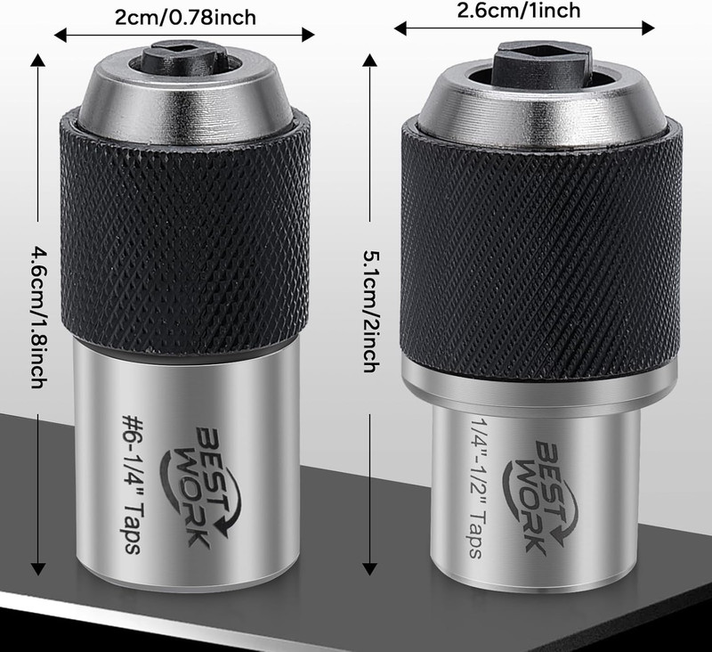 3Pcs Adjustable Tap Socket Set, 3/8" Drive Tap Handle Tool, Tap Holder for Reame gallery