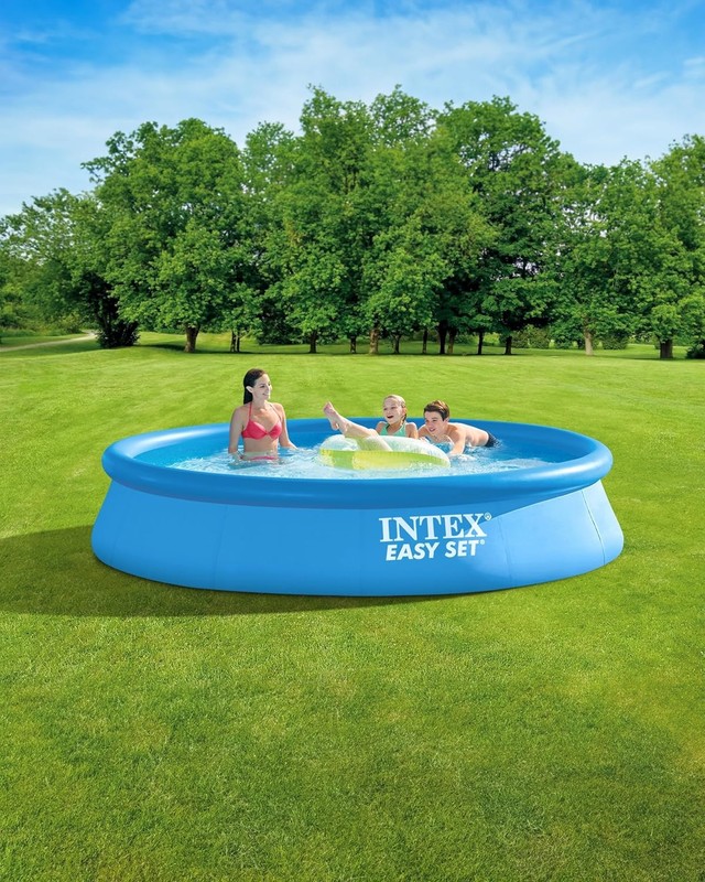 Above Ground Pool Set, 13ft x 33in Easy Set Inflatable w/ 530 GPH Pump gallery
