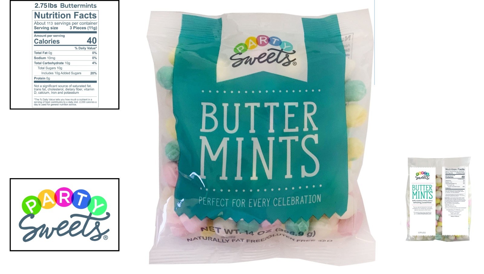 Soft Unwrapped Assorted Pastel Buttermints - Perfect for Party Favors (14 oz) gallery