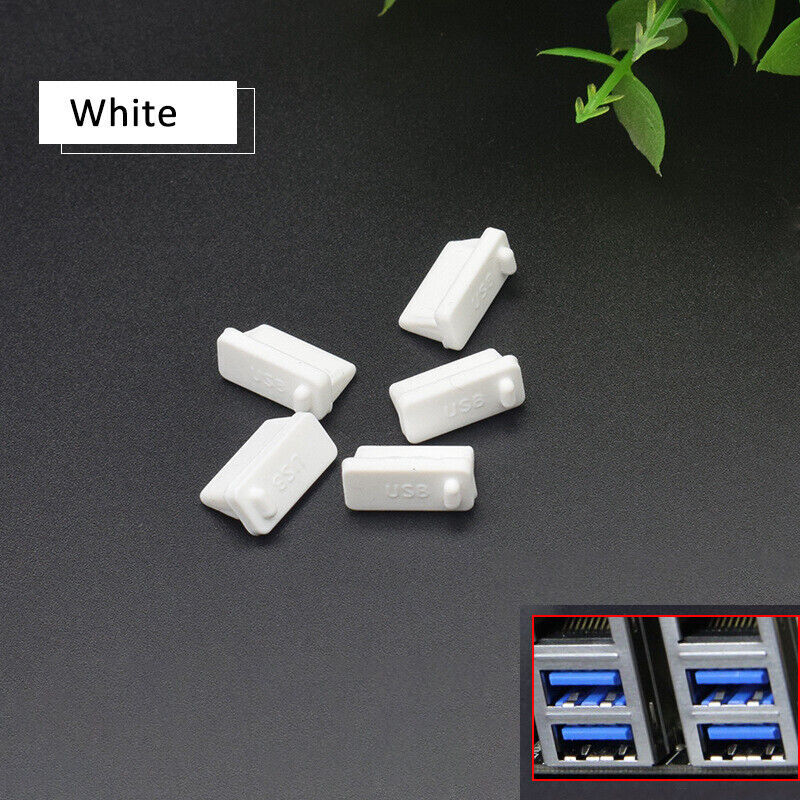 5pcs Protective USB Ports Anti-Dust Plug Cover Stopper for Laptop & PC Phone gallery